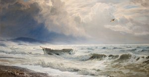 Sahilde Sert Hava Durumu, Cumberland, 1874. by Henry Moore