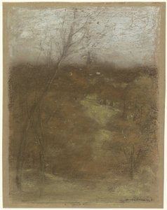 Bir dere ile bir vadinin görünümü by Henry Muhrmann