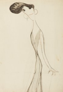 Irene Vanbrugh, Müzik Salonu Sahnesinin Yıldızları dizisi için çalışma, c.1908 (kağıt üzerinde wc) by Henry Ospovat
