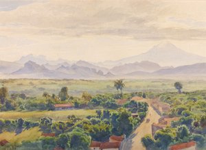 Cuernavaca'nın görünümü, 19. yüzyılın sonları ile 20. yüzyılın başlarında. by Henry Otto Wix