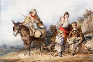 Milk Boy with Family Group, yaklaşık 1840 (Suluboya ve guaj)