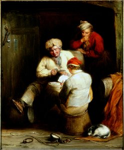 Kaçakçılar Oyun Kağıtları (tuval üzerine yağlı boya) by Henry Perlee Parker
