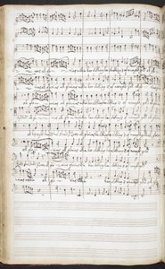 R.M.2.h.8 f.56v Marşların, karşılama şarkılarının ve solo şarkıların imzalı el yazması, c.1680-90 (kağıt üzerine mürekkep) by Henry Purcell