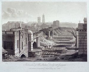 Londra Köprüsü eski, Londra, 1832