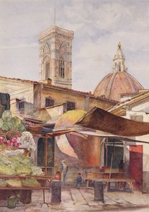 Duomo yakınlarında, Floransa, 1878 (kağıt üzerinde wc)