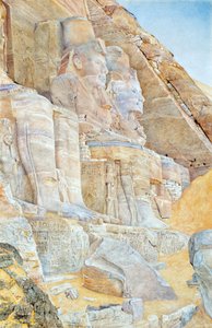 Abu Simbel'in Büyük Tapınağı - Newmann, Henri Roderick (1833-1918) - 1905 - Tuval üzerine yağlı boya - Klasik Sanat Müzesi, Mougins