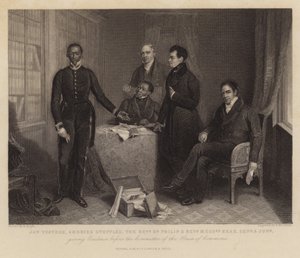 Jan Tzatzoe, Andries Stoffles, Muhterem Dr Philip ve Muhterem Messrs Read, kıdemli ve genç, Avam Kamarası komitesi önünde ifade veriyor