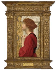 Korunan Alev (panel üzerine yerleştirilmiş kağıt üzerinde arap zamkı ile zenginleştirilmiş kurşun kalem, sulu boya ve gövde rengi) by Henry Ryland