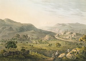 Daniel Havell (1785-1826) 1809 (aquatint) tarafından Habeşistan'da Atbara Geçidi, kazınmış