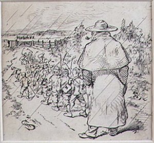 The School Boy Golfers in the Rain, 