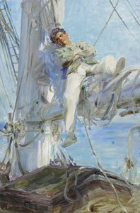 Uyuyan Denizci, Falmouth 1905 (tuval üzerine yağlı boya) by Henry Scott Tuke