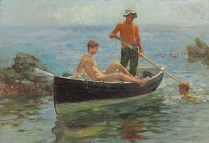 turuncu mayo, 1913 by Henry Scott Tuke