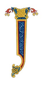 İlk harf I, 10. yüzyıl, 1843. by Henry Shaw