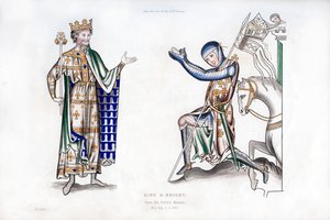 Kral ve şövalye, 12. yüzyılın sonları, 1843. by Henry Shaw