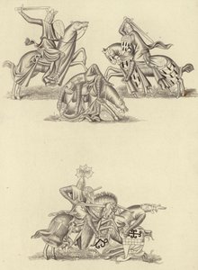 Savaşan şövalyeler, yaklaşık 1260 by Henry Shaw