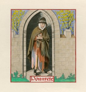 Poverty, from the Romance of the Rose, c 1480, British Museum