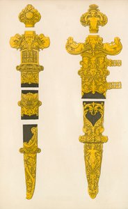 Holbein tarafından tasarlanan Hançer ve Kılıcın Süs Parçaları, 16. yüzyılın başlarında
