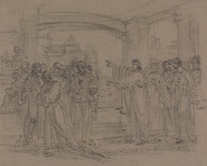 Tapınaktaki Mesih by Henry Singleton