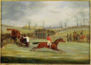 Bir Engelli Koşu, Başka Bir Çit by Henry Thomas Alken
