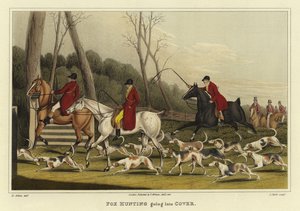 Fox Hunting Gizliliğe Giriyor (chromolitho) by Henry Thomas Alken