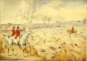 Avlanma Sahneleri: Çitin Üzerinde by Henry Thomas Alken