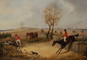 Çitin Üzerinde (tuval üzerine yağlı boya) by Henry Thomas Alken