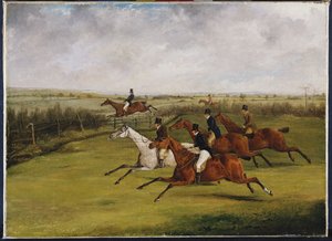 Grand Leicestershire Engelli Koşu, 12 Mart 1829: Tarla Seçilmiş Oluyor by Henry Thomas Alken