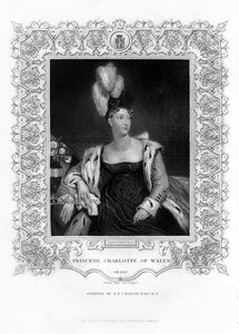 Galler Prensesi Charlotte Augusta, 19. yüzyıl. by Henry Thomas Ryall