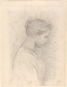 Profildeki Genç Kadın by Henry Tonks