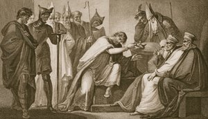 Edward II tacından istifa ediyor, Schiavonelli tarafından oyulmuş, David Hume
