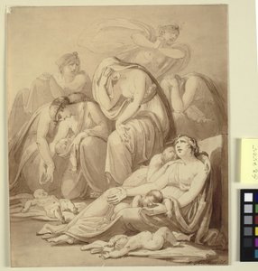 Masumların Katliamı sonrası ağlayan anneler by Henry Tresham