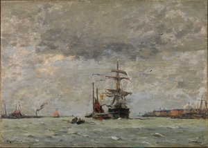 Limanın girişi, 1890. by Henry Ward Ranger