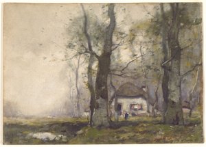 Ormanda Loca, 1891 (kağıt üzerinde wc) by Henry Ward Ranger
