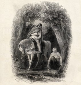 Kral Cormac (d.1138) ve Fair Eithne, J.Rogers tarafından kazınmış, T.Wright