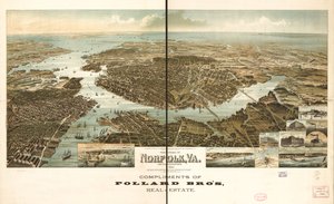 Norfolk ve çevresinin panoraması 1892. by Henry Wellge