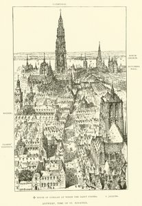 Anvers, St Ignatius zamanı (gravür) by Henry William Brewer