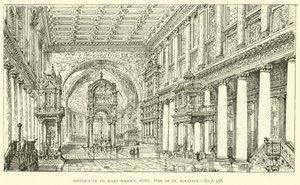 Aziz Mary Major Bazilikası, Roma, Aziz Ignatius zamanı (gravür) by Henry William Brewer