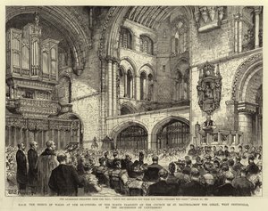 HR H Galler Prensi, Canterbury Başpiskoposu tarafından Batı Smithfield Büyük Aziz Bartholomew Kilisesi