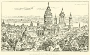 Mainz Katedrali, St Ignatius zamanında olduğu gibi (gravür) by Henry William Brewer