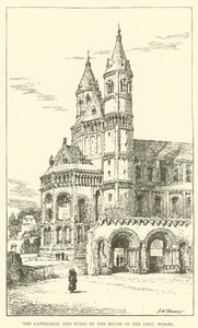 Katedral ve Diyet Evi Harabeleri, Solucanlar (gravür) by Henry William Brewer