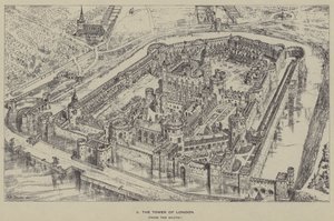 Güneyden Londra Kulesi, by Henry William Brewer