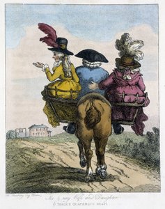 Ben karım ve kızımla - “” ata binme adabı üzerine İngilizce karikatürlerde””, hasta. H.W. Bunbury, ed. John Stockdale by Henry William Bunbury