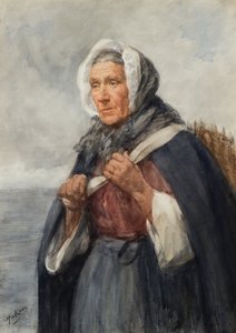 Bir Newhaven Balık Kadını (suluboya) by Henry Wright Kerr
