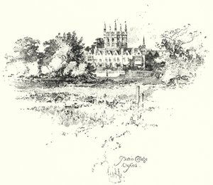 Merton Koleji, Oxford (taş) by Herbert (after) Railton