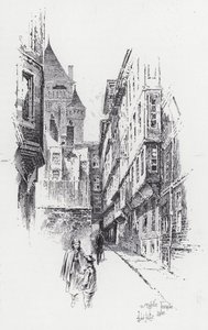 Orta Tapınak Yolu (gravür) by Herbert (after) Railton