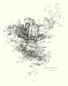 Kitty Clive, Twickenham, Londra ikametgahı (lito) by Herbert (after) Railton