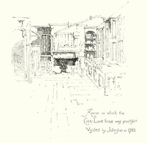 Cock-Lane Ghost aldatmacasının uygulandığı oda, 1762