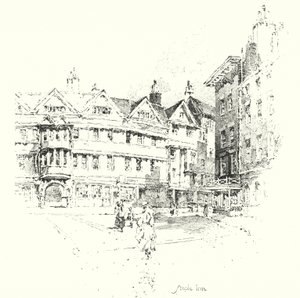 Staple Inn, Londra (taş) by Herbert (after) Railton