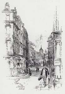 Southampton Binalarından Staple Inn (gravür) by Herbert (after) Railton