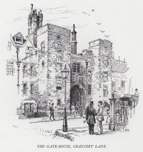 Kapı Evi, Chancery Lane (gravür) by Herbert (after) Railton